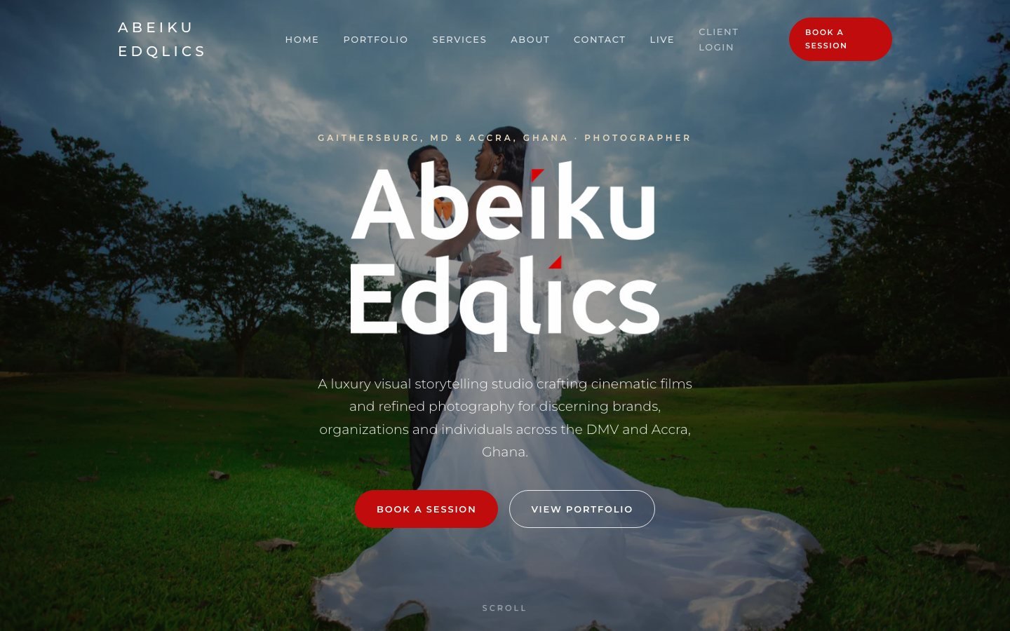 Abeiku Edqlics photography website