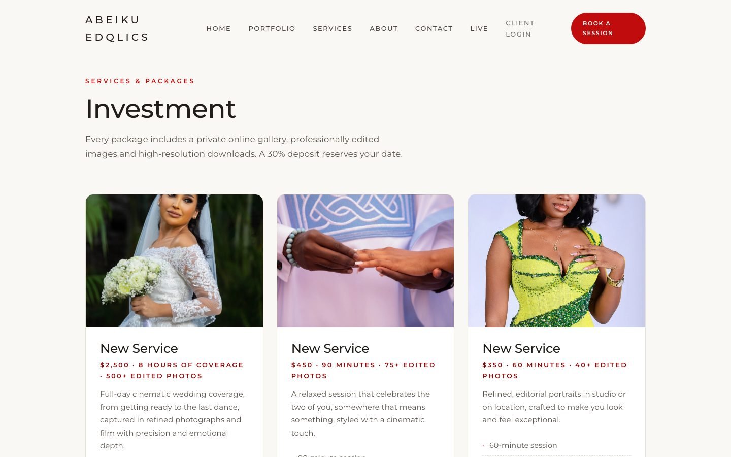 Abeiku Edqlics services page