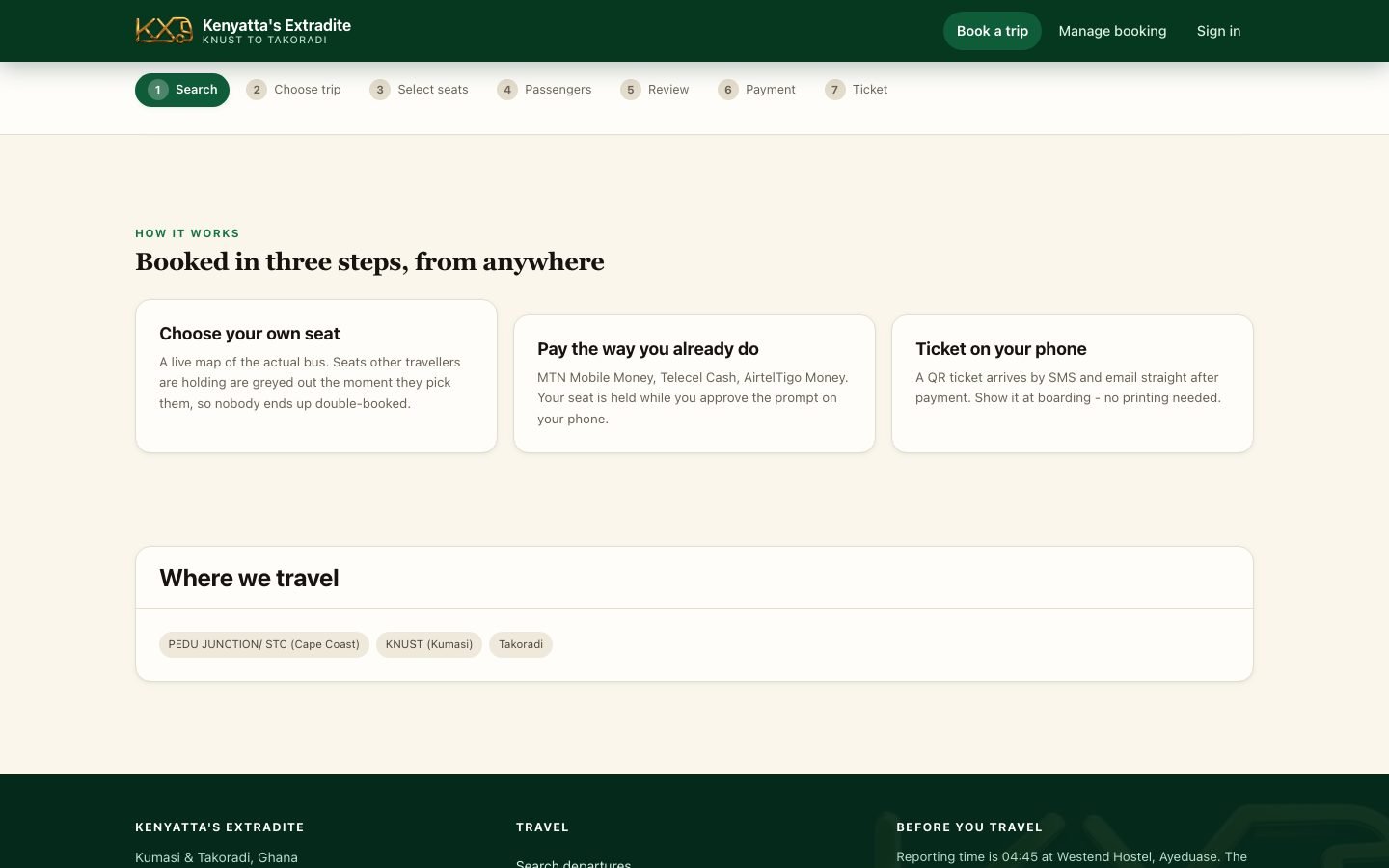 kx trip search